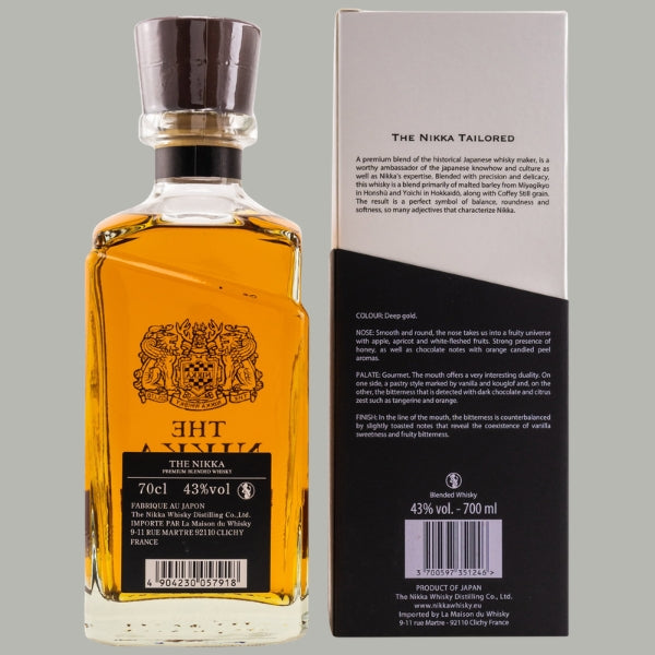 Rückenetikett von The Nikka Tailored mit Herstellerangaben