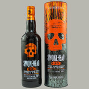 Smokehead Rum Cask Rebel – Islay Single Malt Scotch Whisky, 70cl, schwarze Flasche mit orangefarbenem Totenkopf-Design, Rum Cask Finish, 46% vol.